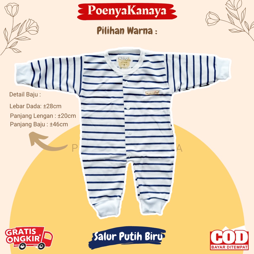 Chiyo Sleepsuit Bayi BUKA Kaki 3-12 Bulan SNI TANPA Topi KD20