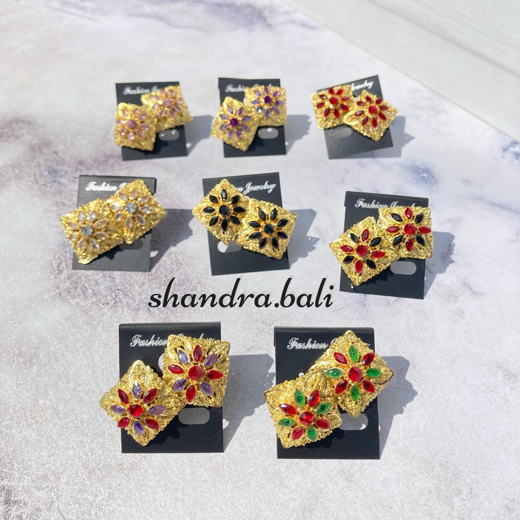 Anting Alpaka / Sumpel Yuna Aksesoris Perhiasan Kebaya Bali Subeng