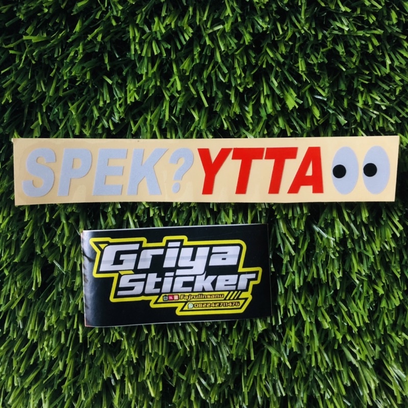 Stiker SPEK YTTA sticker cutting spek ? YTTA ngab