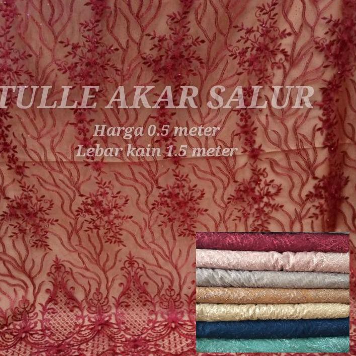 [SHOPEE] KAIN TILE AKAR BUNGA PINGGIRAN BROKAT TILE AKAR 9852