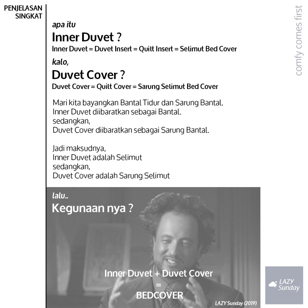 PAKET Duvet Insert / Quilt Insert + Duvet Cover / Quilt Cover LAZY Sunday - Hotel Collection