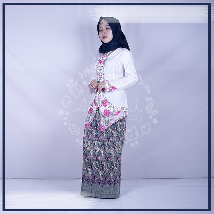 Alantasik - kebaya bordir BIG SIZE / UKURAN JUMBO / kabaya bunga / baju kabaya warna