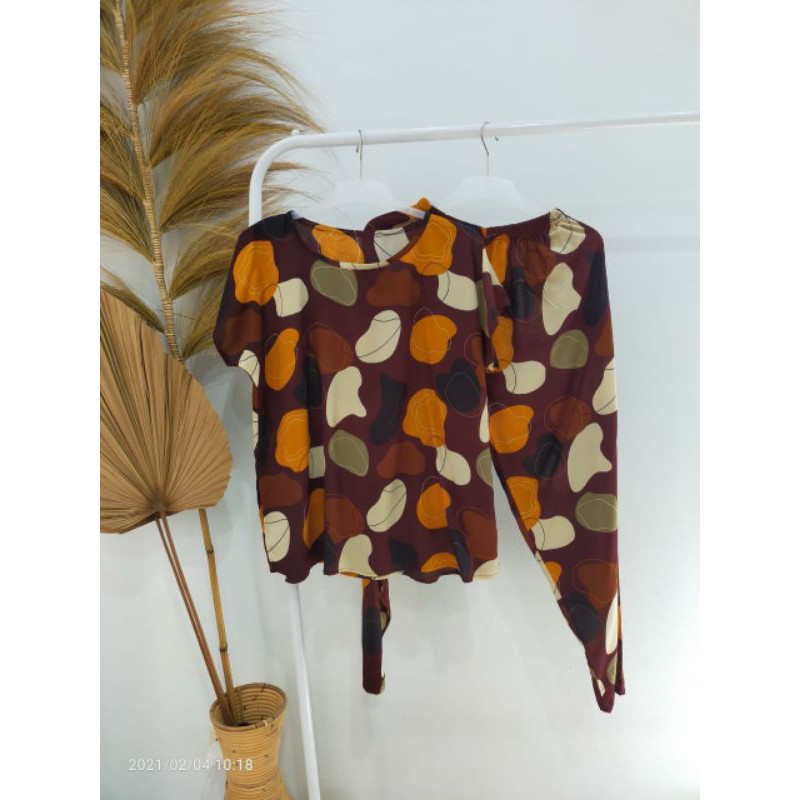 oneset tangan pendek/setcel wanita/baju wanita kekinian