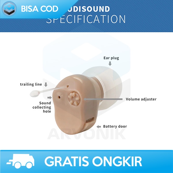 EAR HEARING AID ALAT PEMBANTU PENDENGARAN CAREVAS JZ-1088H1 ORIGINAL
