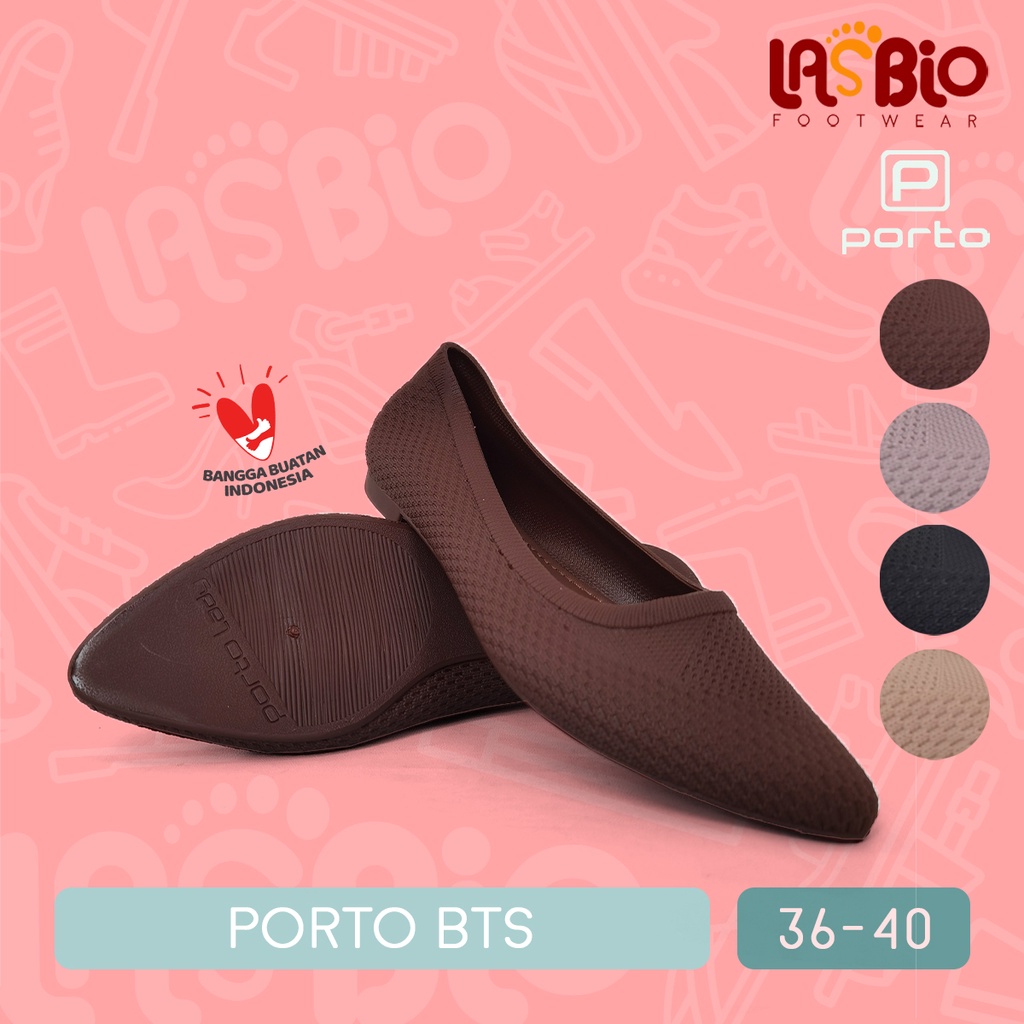 Porto Sepatu Kerja Kantor Selop Wanita Flatshoes BTS