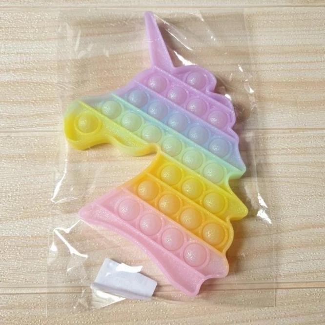 pop it unicorn glitter pop its fidget toy tiktok mainan anti stress