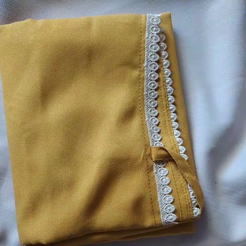 HIJAB/JILBAB/KHIMAR MARYAM RENDA JUMBO DIAMON-Kuning