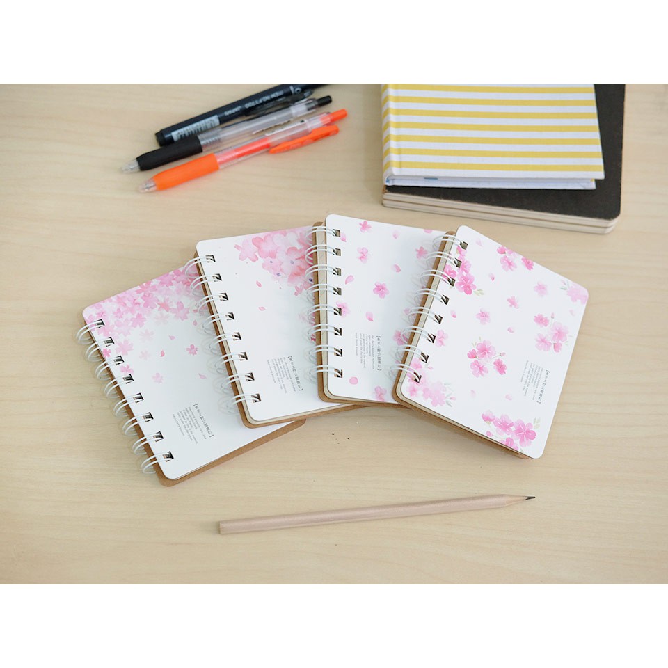 

Sakura Flower Spiral Ruled Notebook A7 - Buku Catatan