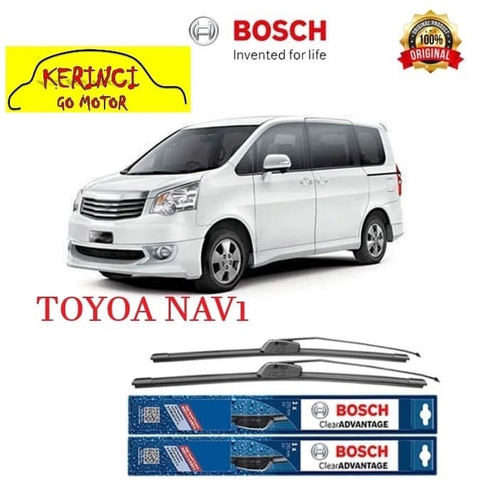 WIPER BOSCH CLEAR ADVANTAGE TOYOTA NAV1 26&quot; &amp; 14&quot; SEPASANG WIPER PISAN