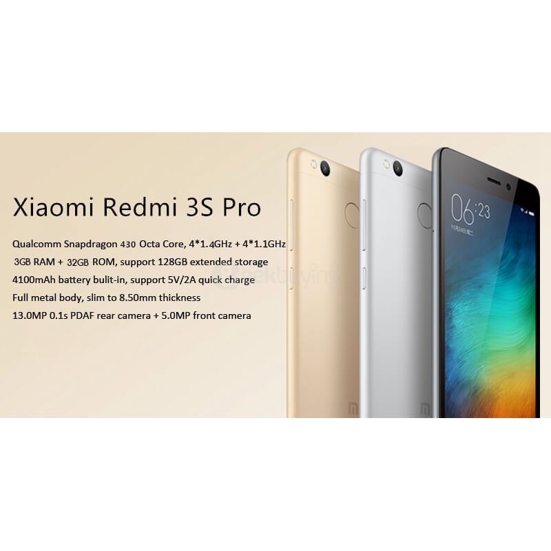 Xiaomi Redmi 3S Pro - 3GB/32GB - Garansi Distributor