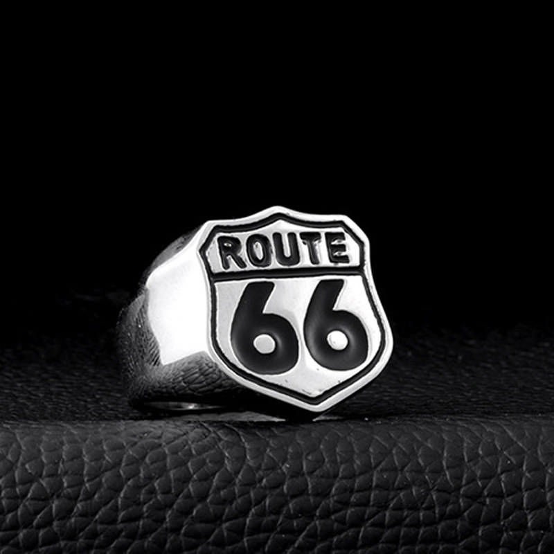 Cincin Pria Titanium Stainless Biker Route 66 JCP-019