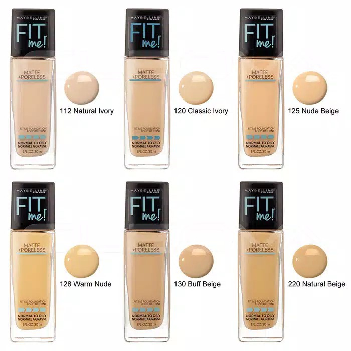 Maybelline Fit Me Matte + Porelles Foundation 100% Original + Free Packing Kardus dan Bubble