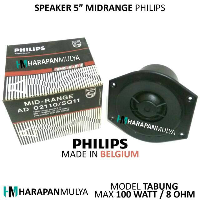 Speaker 5" Mid Range / 5 inch Midrange Middle Philips [Made in Belgium]