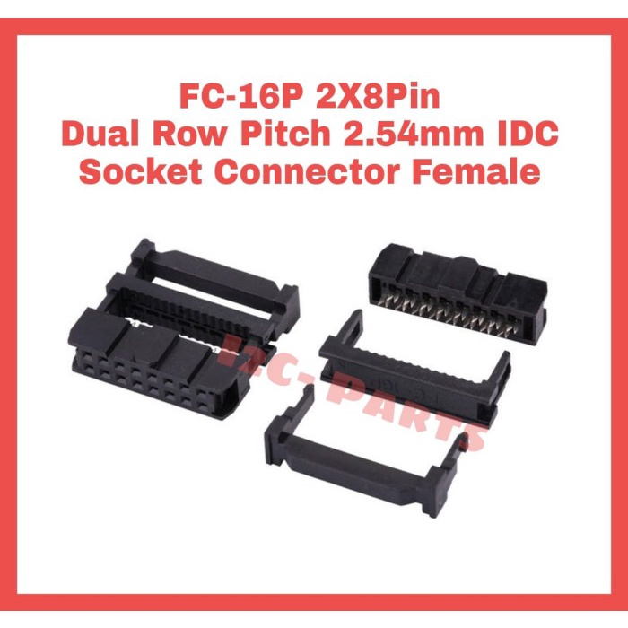 FC-16P Socket FC3-16P Soket ISP 16 Pin Konektor IDC 2x8 16P Female