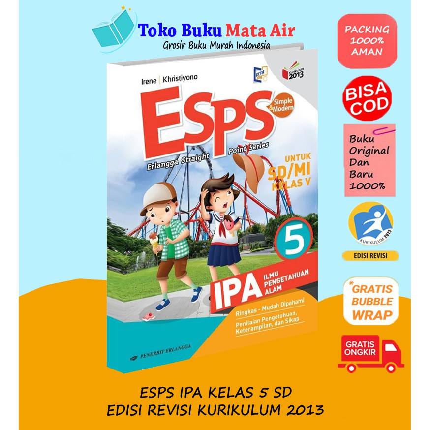 BEST SELLER ESPS IPA 5 UNTUK SD/MI KELAS V ( K13N ) ERLANGGA