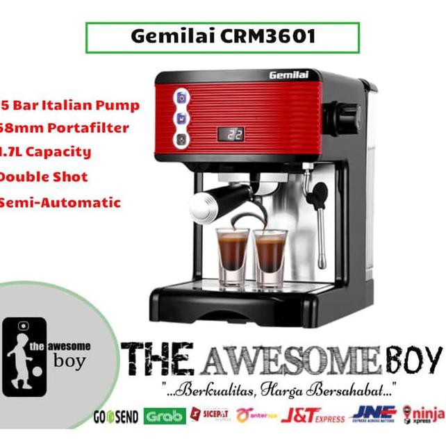 Mesin Kopi Espresso Latte Steam Gemilai Coffee Maker 15 Bar Auto Stop