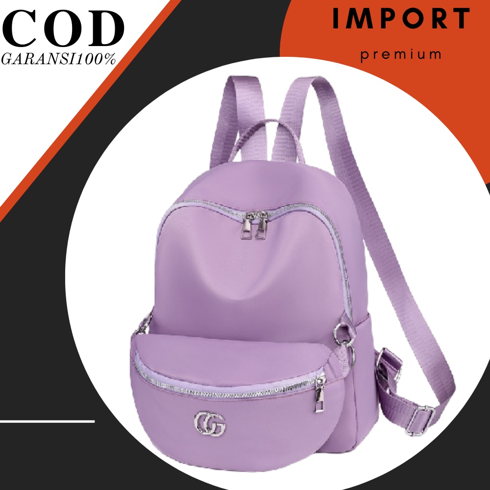 LT2042 Tas Ransel Wanita Import Batam Branded Original Terbaru Punggung Gendong Sekolah Ori 100% Gar
