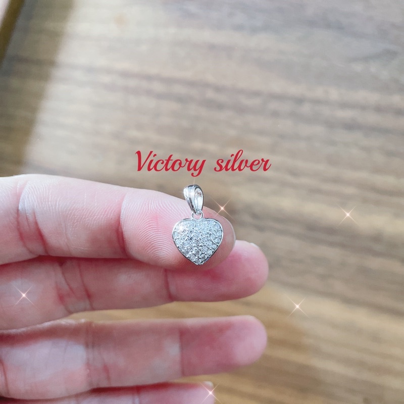 liontin perak 925 love lapis emas putih