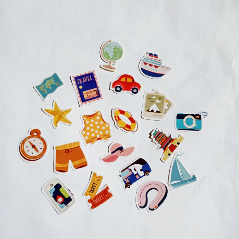 

S19 STIKER TEMA TRAVEL isi 32 | sticker journal | stiker lucu murah