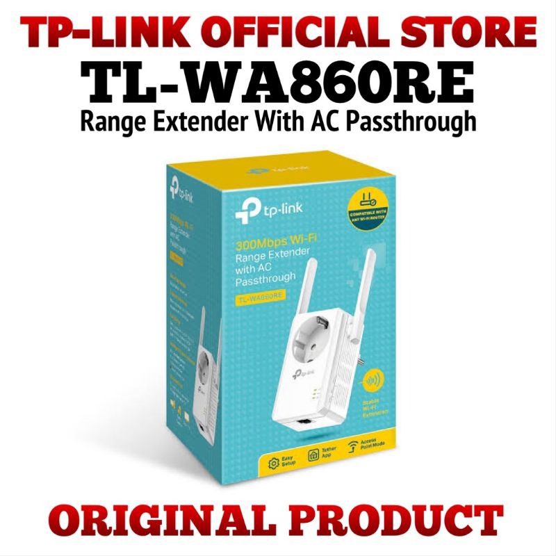 TP-LINK TL-WA860RE WI-FI RANGE EXTENDER 300Mbps Garansi Resmi TP-Link Indonesia