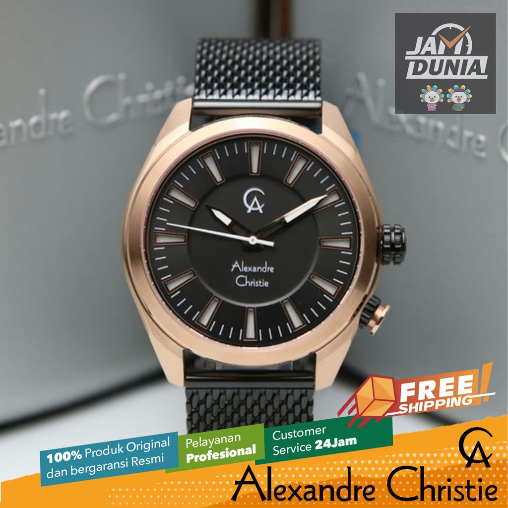 JAM ALEXANDRE CHRISTIE ORIGINAL 8630 MD AC 8630MD AC8630 AC8630MD AC8630MDBBRB JAM TANGAN PRIA NG ST