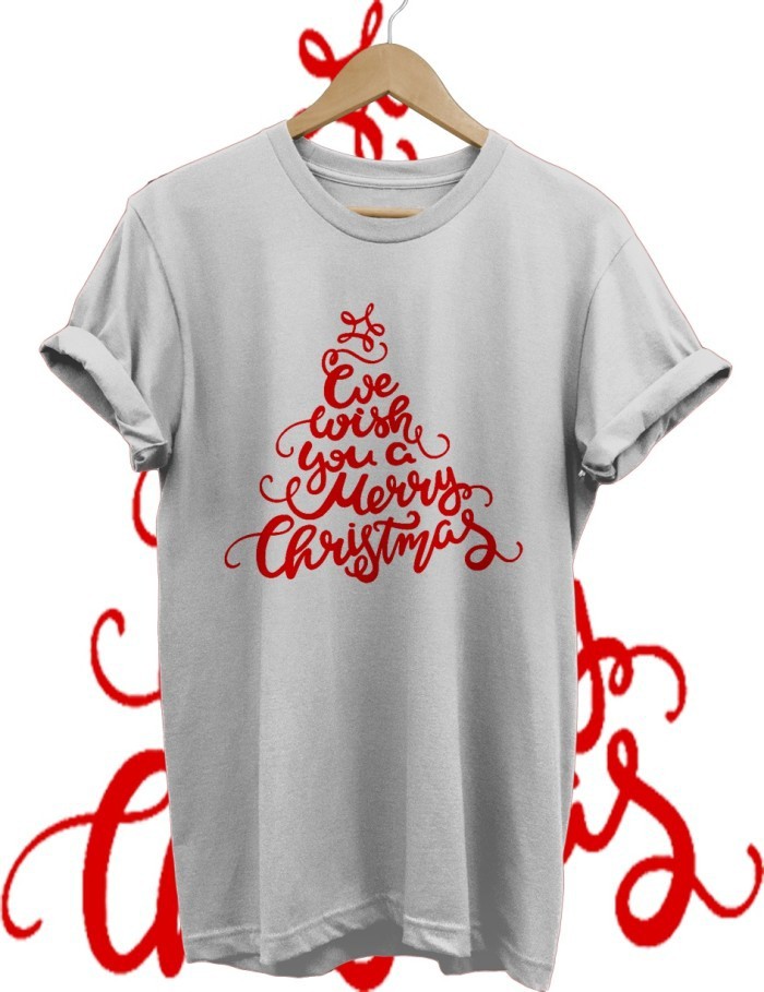 KAOS TSHIRT BAJU NATAL we love MERRY CHRISTMAS COMBED 30S BAJU KELuarga natal