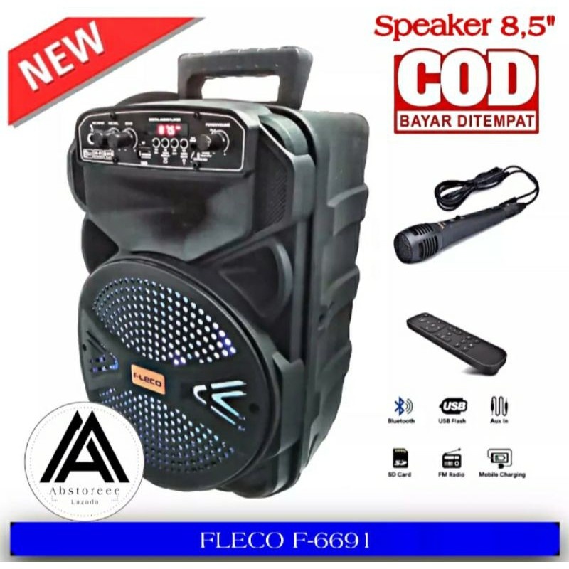 SPEAKER BLUETOOTH KARAOKEAN FLECO- 6691/JINLONG JL-1938 JERUK/KIMISO 7801 BONUS MICROFON