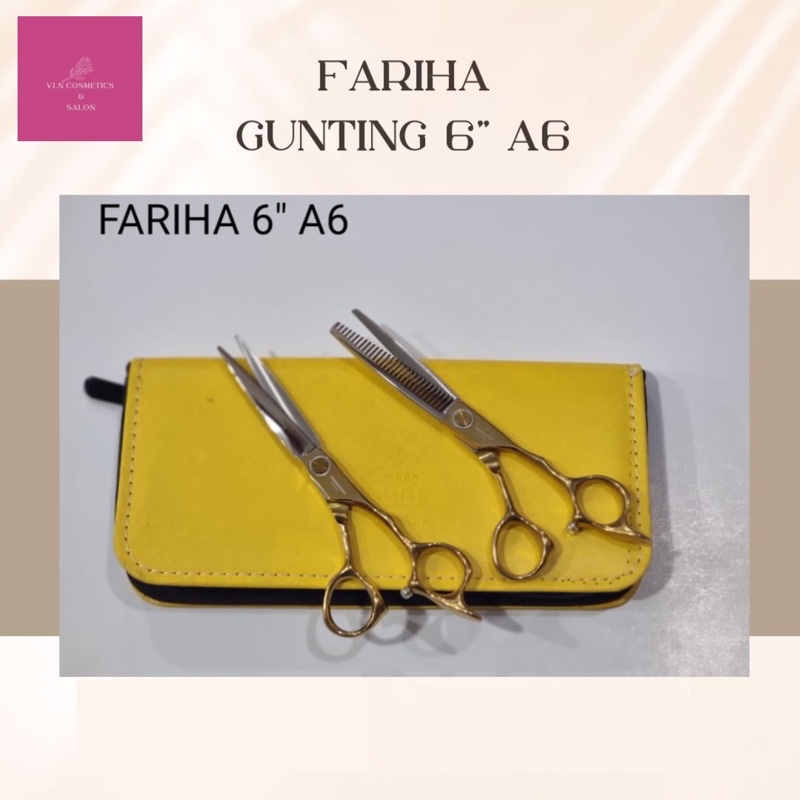 Gunting Fariha A6 Gunting Gunting Pemotong Gunting Penipis 6inchi