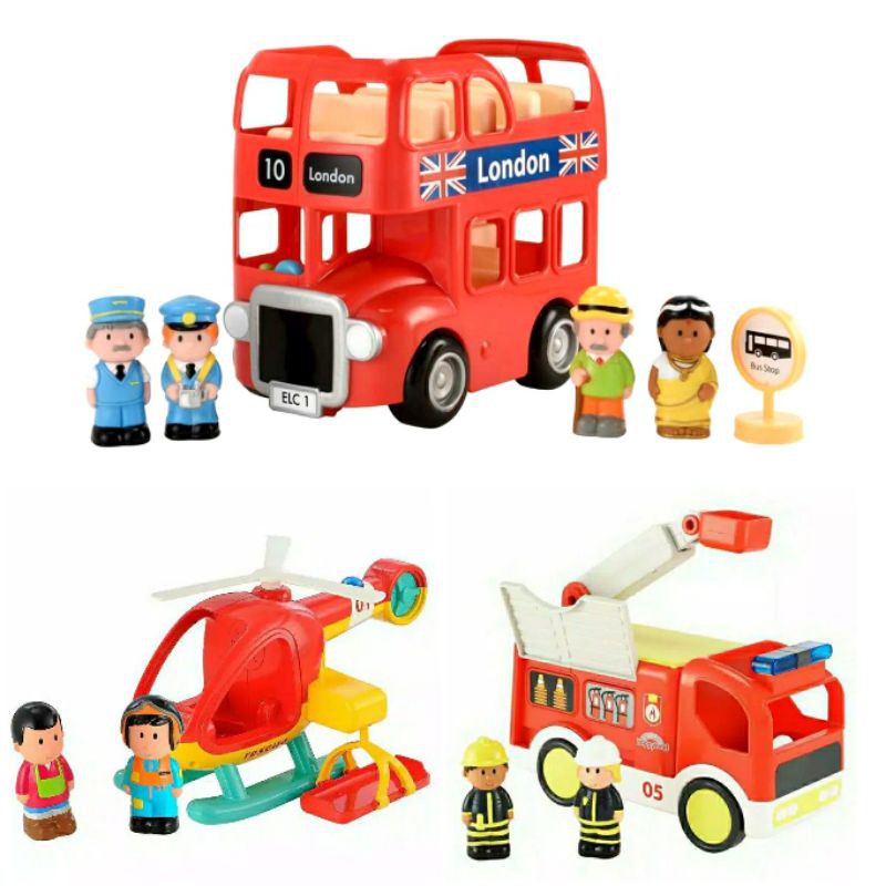 ELC Happyland London Bus, Happyland Lights and Sounds Rescue Helicopter & Fire Engine Sale