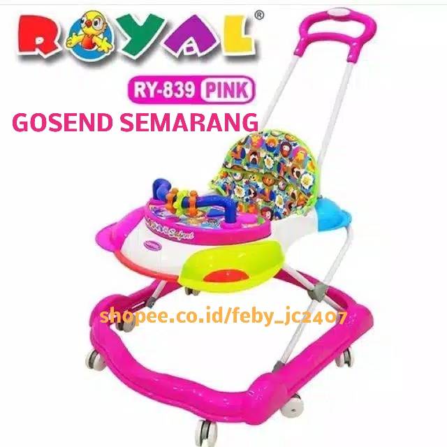 GOSEND SEMARANG IKAN DAN ULIR  BABY WALKER APOLLO APOLO ALAT JALAN BAYI ROYAL 838