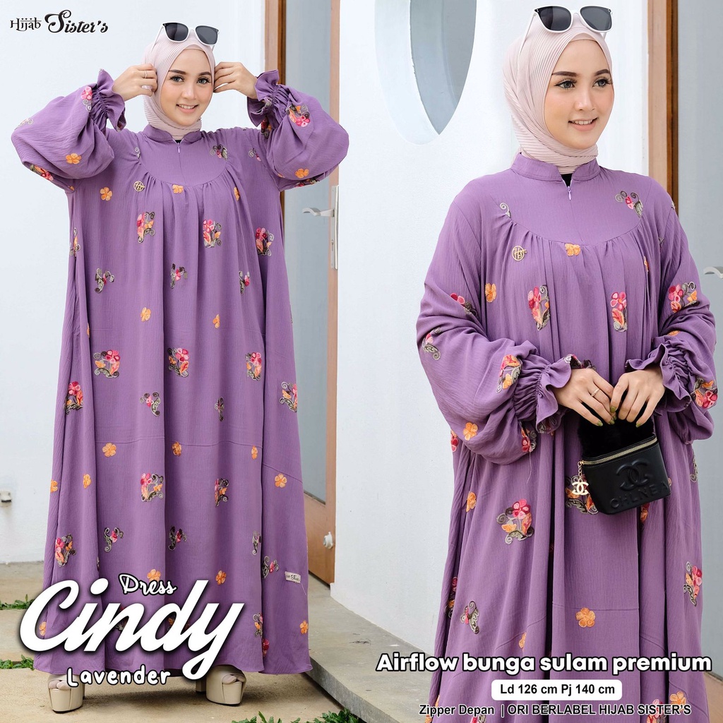 Hijab Sisters Dress Maxi Cindy Gamis Muslim Wanita Kekinian Jumbo LD 126