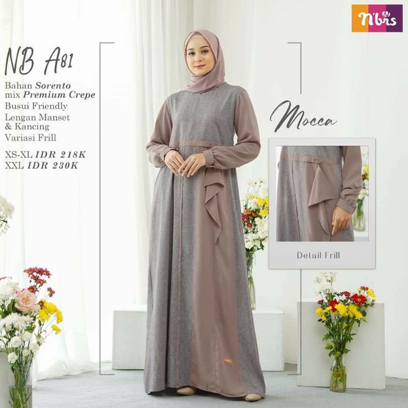 Gamis nibras/Gamis cewek/gamis wanita/gamis elegan/NB A81