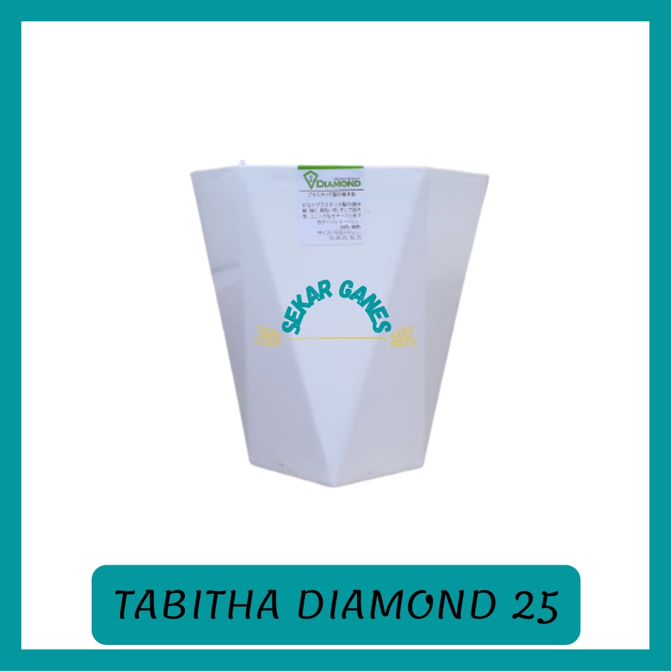 Pot Tabitha Diamond 25 Pot Bunga Tanaman Tinggi Pot Diamond Tabitha Putih Pink 20 25 30 35 Grosir Pot Bunga Diamond Cantik Tebal Bagus