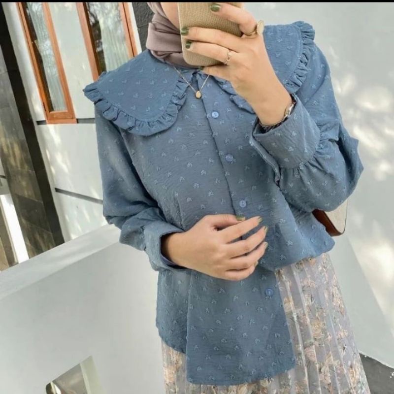 Dera Blouse/ Blouse Crinkle Uragiri/ Blouse Rayon Crinkle