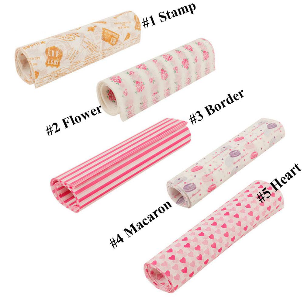 Populer 50PCS /Set Wax Paper Kemasan Greaseproof Baru Tahan Air