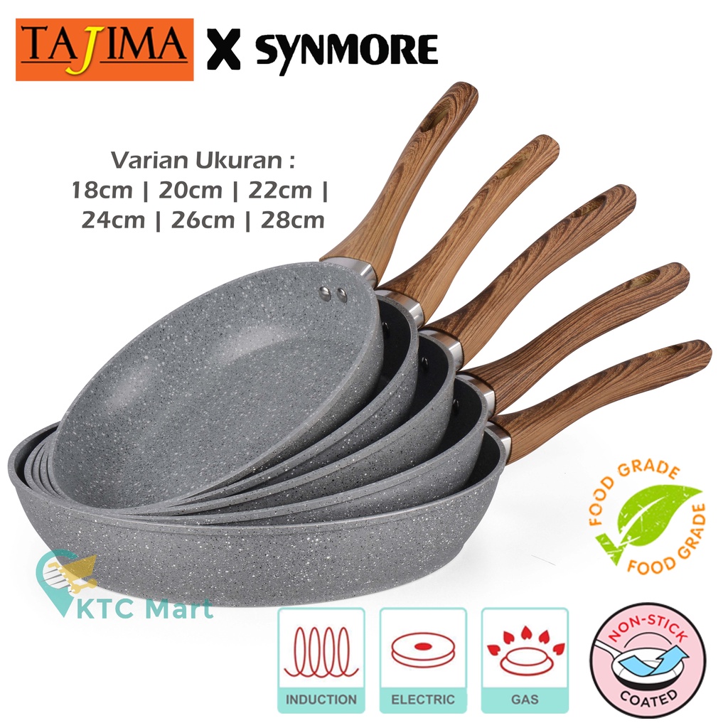 KTCmart - OBLEROME Granite Frypan Anti lengket Marble | Premium Cookware | Penggorengan