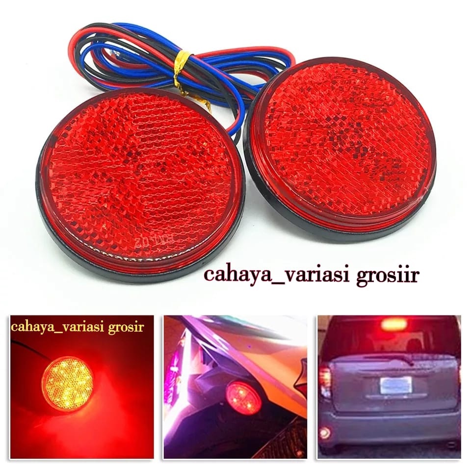 lampu stop belakang motor mobil - lamu stop bulat motor mbil - lampu rem belakang bulat universal mo