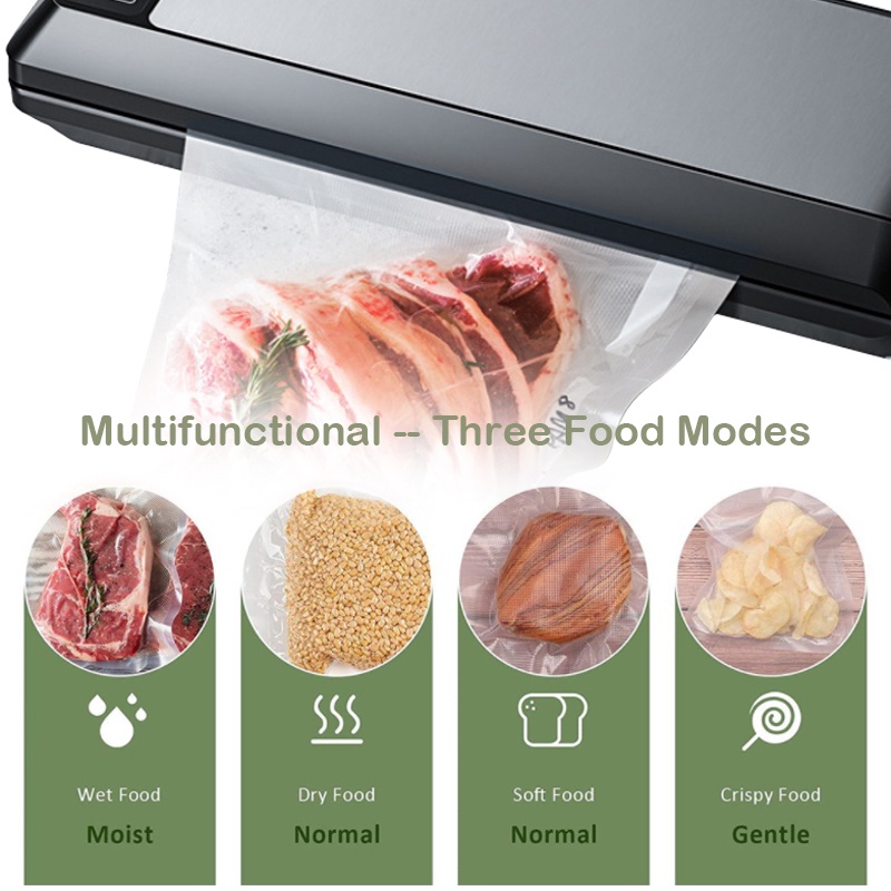 Vacuum Sealer Otomatis Basah dan Kering Food Sealer 4 in 1 vacum makanan FREE 10pcs Vacuum bags new arrival