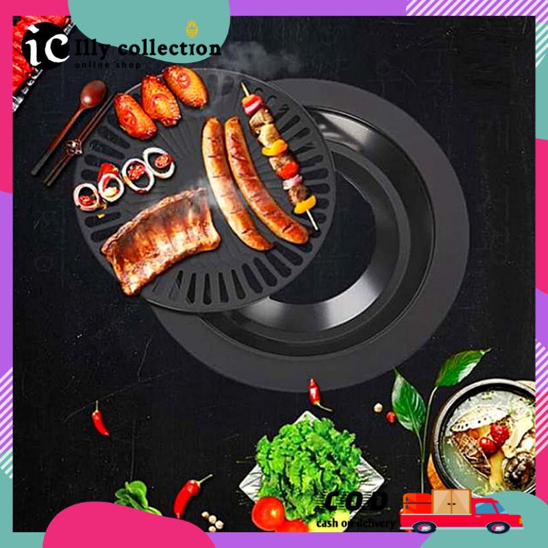 Panggangan Barbeque Grill Plate Smokeless Anti Lengket 32 cm