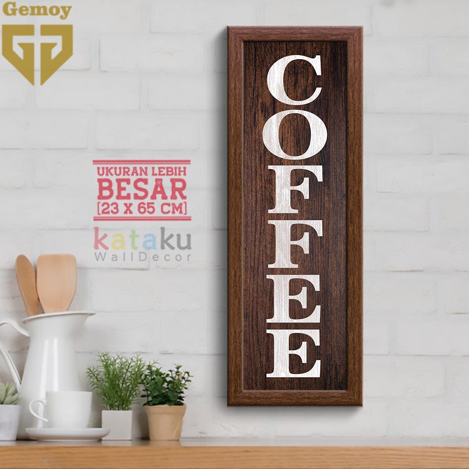 Hiasan Dinding Rustic tulisan COFFEE Sign Pajangan Dinding Wall Decor