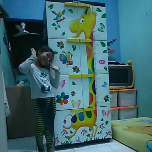 Lemari Plastik Lemari Pakaian Homey Premium Jerpah Susun 4 (jumbo)