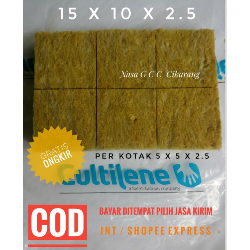 ROCKWOOL CULTILENE HIDROPONIK 5X5X2.5 CM