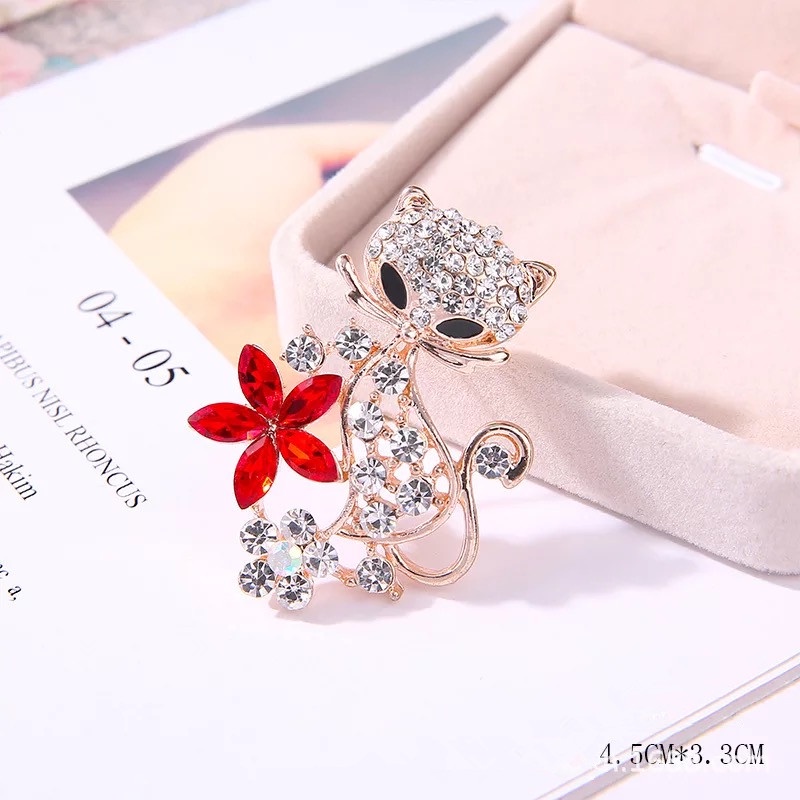 Ins Kepribadian Shiny Bros Berlian Imitasi Rusa Merak Bros Mutiara Unisex Bros Aksesoris indah-35#