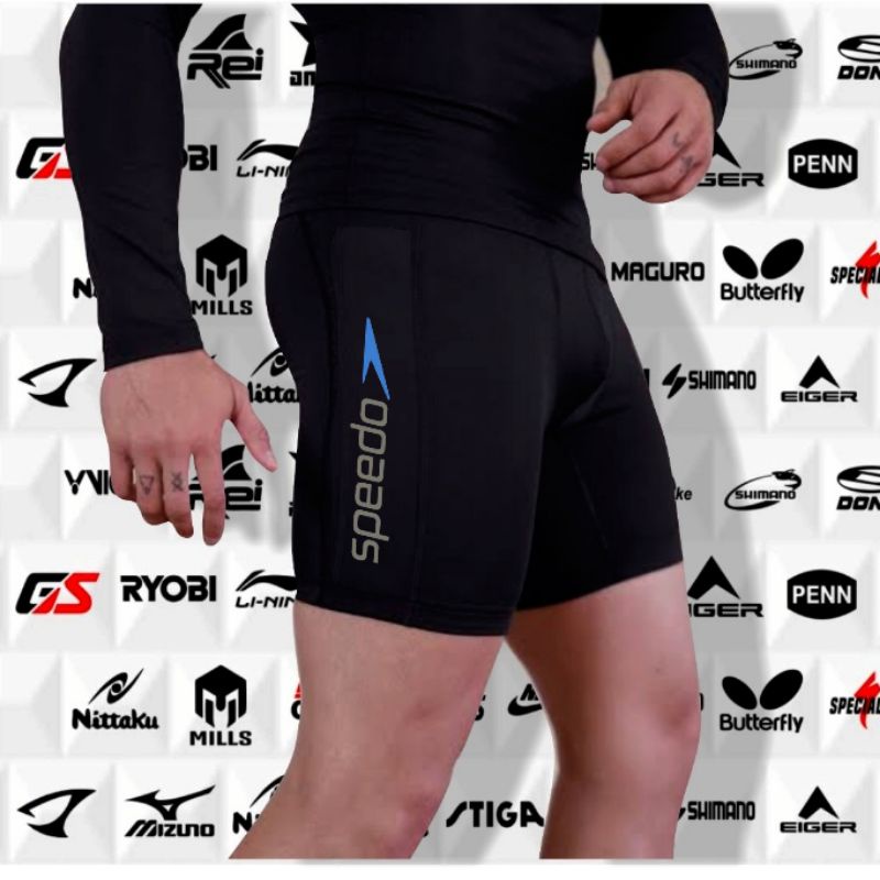 Pakaian celana renang dewasa basic dalaman celana badminton futsal bola voli short compresion pant