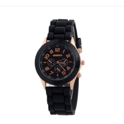 PA Jam Tangan GENEVA 259 Wanita Pria COUPLE Analog Fashion Casual Quartz Watch Rubber GN001 / C6/C7