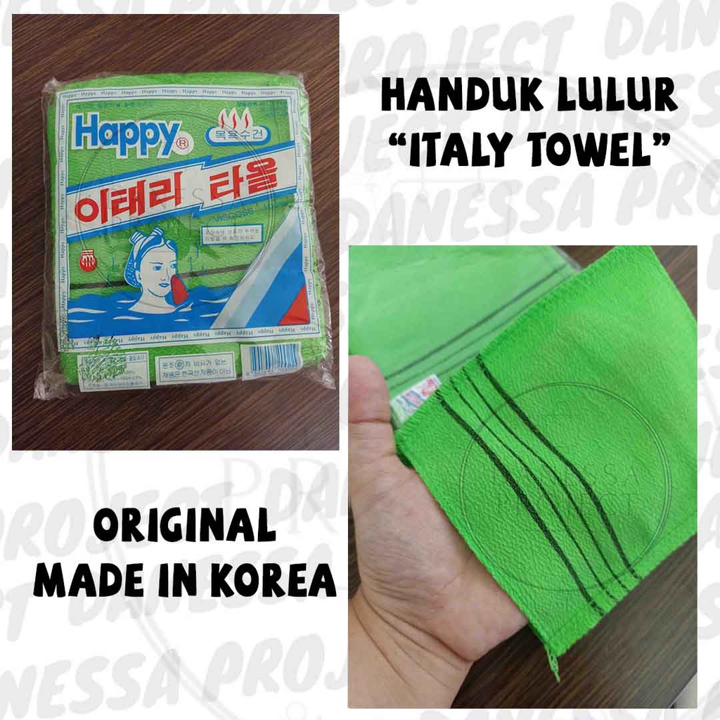 ORIGINAL KOREAN TOWEL - KOREAN ITALY TOWEL - Korean Bath Towel ttaesugeon 때수건 Made in Korea 1 Pcs | 