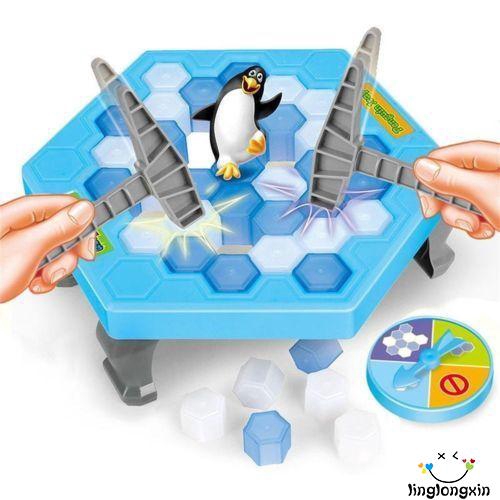 LLX-Penguin Trap Icebreaker Kids Puzzle Desktop Knock Ice Block Family Funny