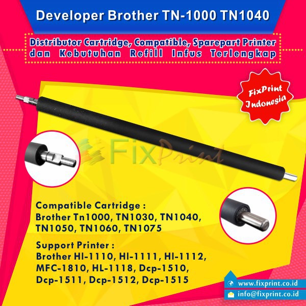 Developer Brother tn-1000 tn1000 Tn-1030 TN1040 TN1050 TN1060 TN1075 Printer HL1110 HL1111 HL1112