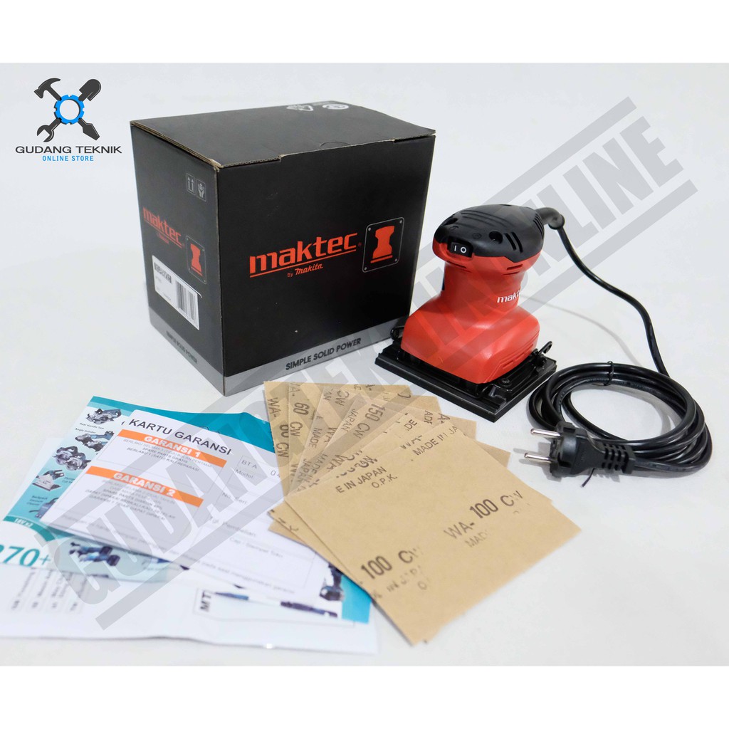 Mesin Amplas MAKITA M9200B MAKTEC MT925 / Palm Sander Maktec MT 925 9200 - Mesin Amplas Kotak MAKTEC MAKITA