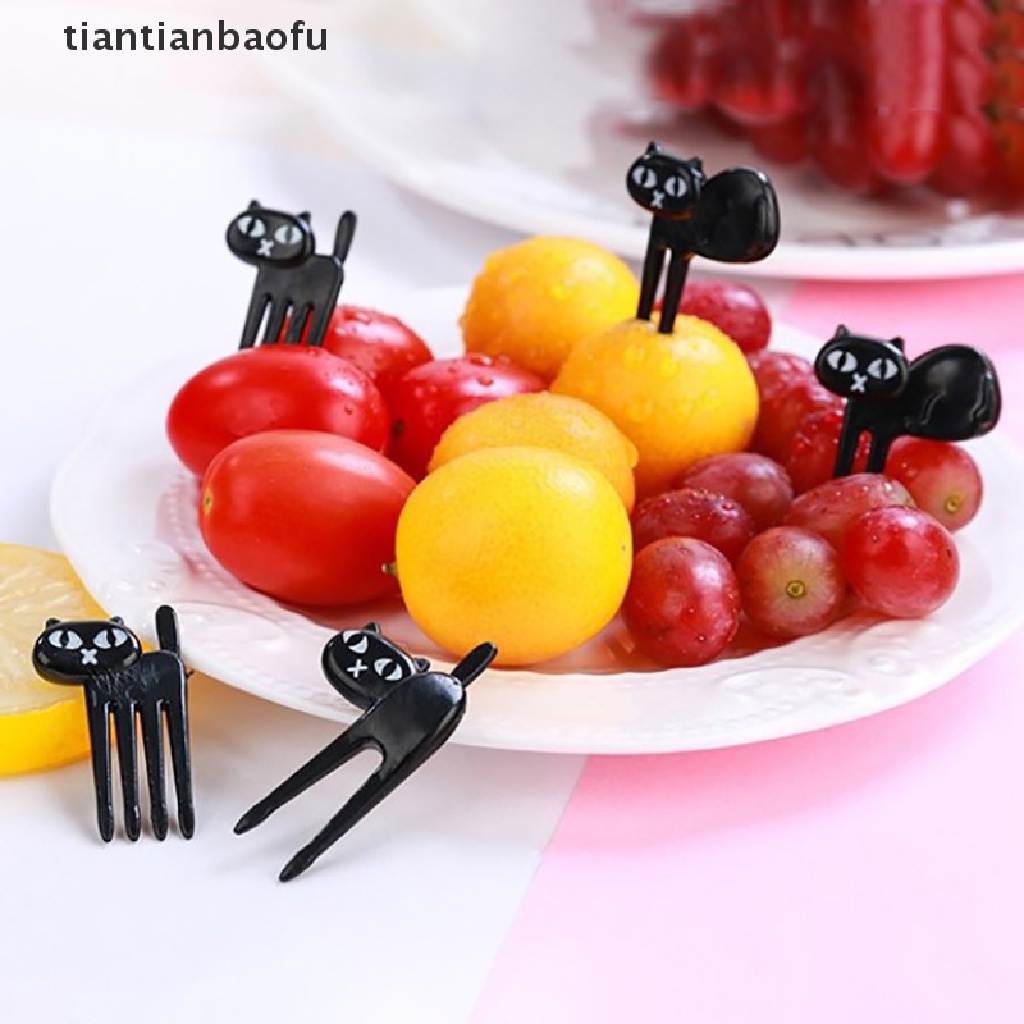 30 / 50Pcs Garpu Buah Bahan Plastik Desain Kartun Hewan